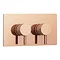 Arezzo Rose Gold Round Modern Twin Concealed Shower Valve  In Bathroom Large Image