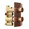 Arezzo Rose Gold Round Modern Twin Concealed Shower Valve  additional Large Image