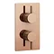 Arezzo Rose Gold Round Modern Twin Concealed Shower Valve Large Image