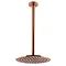 Arezzo Rose Gold Round Shower Package with Concealed Valve + Ceiling Mounted Head  Newest Large Image