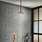 Arezzo Rose Gold Round Shower Package with Concealed Valve + Ceiling Mounted Head Large Image