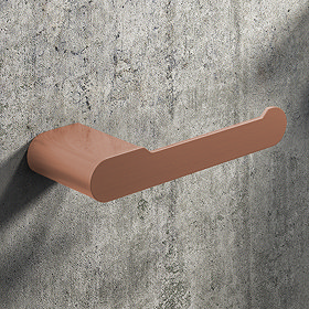 Arezzo Rose Gold Toilet Roll Holder Large Image