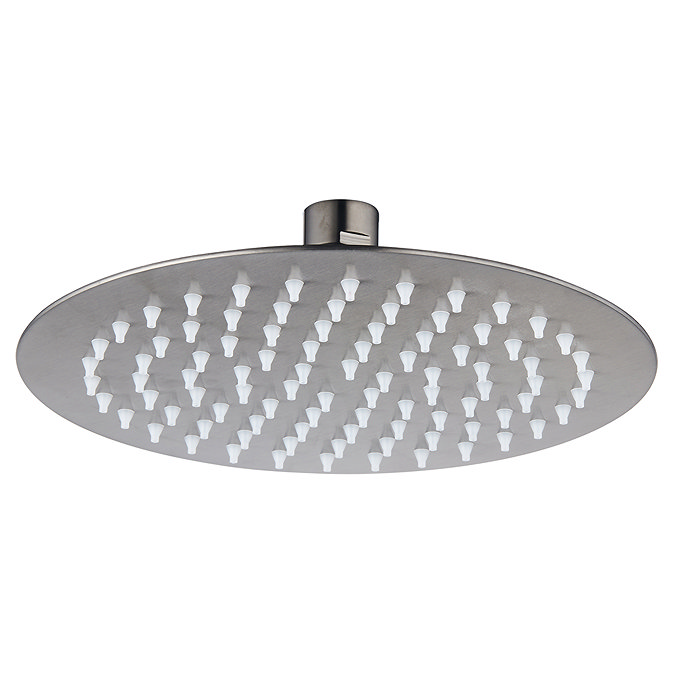 Arezzo Round 200mm Brushed Gunmetal Grey Fixed Shower Head Large Image