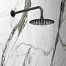 Arezzo Round 200mm Matt Black Fixed Shower Head