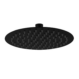 Arezzo Round 200mm Matt Black Fixed Shower Head