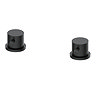 Arezzo Round 3/4" Deck Bath Side Valves Matt Black (Pair)