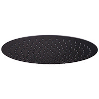 Arezzo Round 300mm Matt Black Fixed Shower Head Large Image