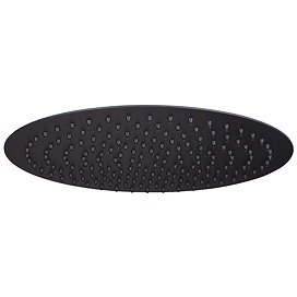 Arezzo Round 300mm Matt Black Fixed Shower Head Large Image