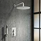 Arezzo Round 300mm Matt White Fixed Shower Head  Profile Large Image