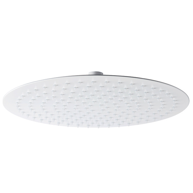 Arezzo Round 300mm Matt White Fixed Shower Head Large Image