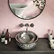Arezzo Round 430mm Silver Mottled Relief Design Ceramic Counter Top Basin Large Image