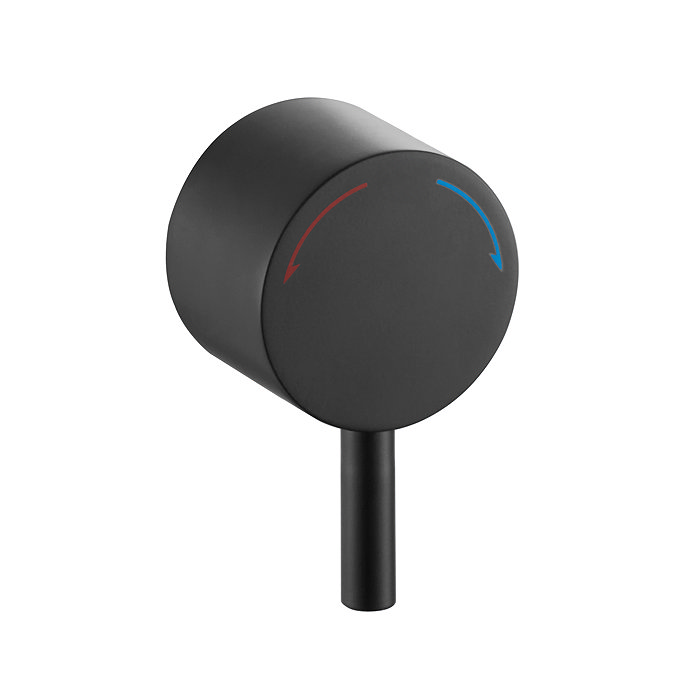 Arezzo Round Alternative Shower Valve Temperature Control Handle - Matt Black