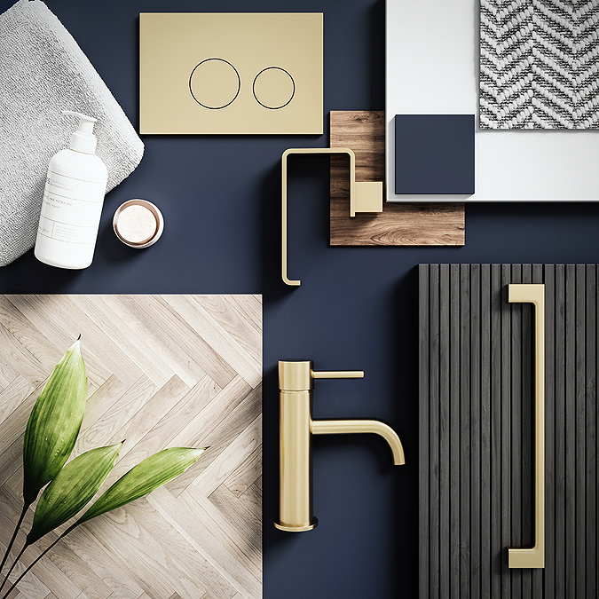 Arezzo Round Brushed Brass Basin Mono Mixer Tap