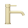 Arezzo Round Brushed Brass Basin Mono Mixer Tap  Standard Large Image