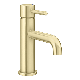 Arezzo Round Brushed Brass Basin Mono Mixer Tap