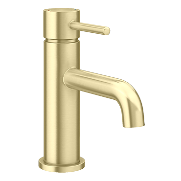 Arezzo Round Brushed Brass Basin Mono Mixer Tap