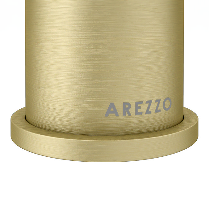 Arezzo Round Brushed Brass Bath Filler Tap