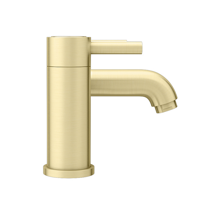 Arezzo Round Brushed Brass Bath Filler Tap  Feature Large Image