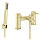 Arezzo Round Brushed Brass Bath Shower Mixer Tap with Shower Kit