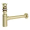 Arezzo Round Brushed Brass Click Clack Basin Waste + Bottle Trap Pack Large Image