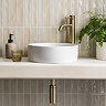 Arezzo Round Brushed Brass High Rise Mono Basin Mixer Tap