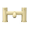 Arezzo Round Brushed Brass Tap Package (Bath + Basin Tap)