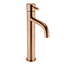 Arezzo Round Brushed Bronze High Rise Mono Basin Mixer Tap