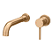 Arezzo Round Brushed Bronze Wall Mounted (2TH) Basin Mixer Tap