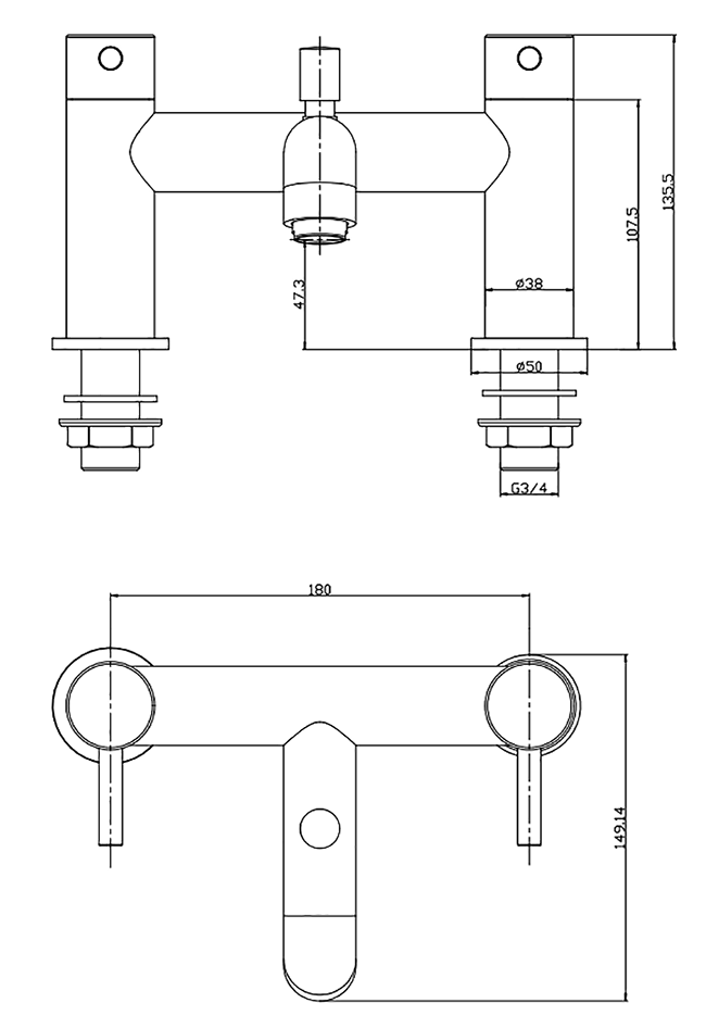 Arezzo Round Chrome Bath Shower Mixer Tap with Shower Kit