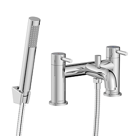 Arezzo Round Chrome Bath Shower Mixer Tap with Shower Kit
