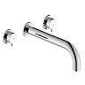 Arezzo Round Chrome Wall Mounted (3TH) Basin Mixer Tap