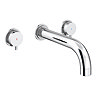 Arezzo Round Chrome Wall Mounted (3TH) Basin Mixer Tap