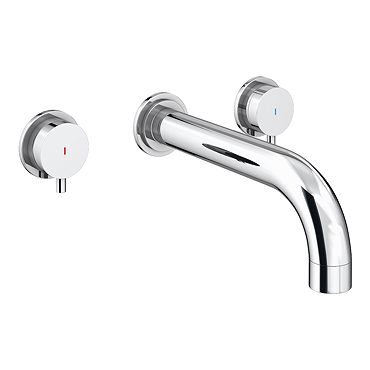 Arezzo Round Chrome Wall Mounted (3TH) Basin Mixer Tap