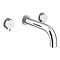 Arezzo Round Chrome Wall Mounted (3TH) Basin Mixer Tap