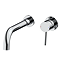 Arezzo Round Chrome Wall Mounted Basin Mixer Tap - 2 Tap Holes