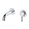 Arezzo Round Chrome Wall Mounted Basin Mixer Tap - 2 Tap Holes
