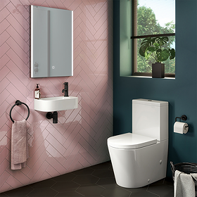 Arezzo Round Cloakroom Suite (Toilet + Basin)