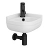 Arezzo Round Corner Cloakroom Basin 1TH - Gloss White  Profile Large Image