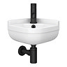 Arezzo Round Corner Cloakroom Basin 1 Tap Hole – Gloss White