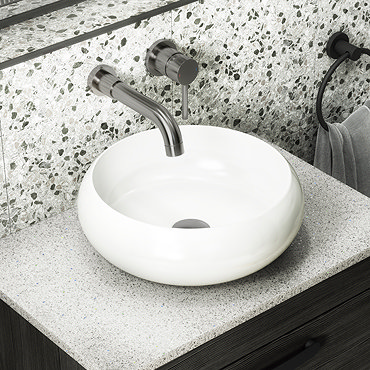 Arezzo Round Counter Top Basin (360mm Diameter - Gloss White)  Feature Large Image