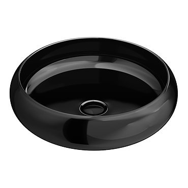 Arezzo Round Counter Top Basin (420mm Diameter - Gloss Black)  Profile Large Image
