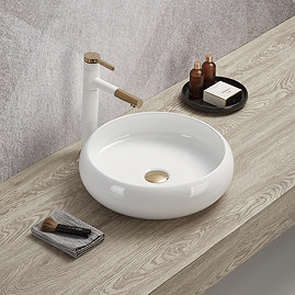 Arezzo Round Counter Top Basin (420mm Diameter - Gloss White)
