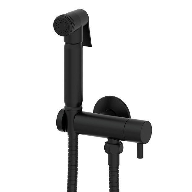 Arezzo Round Douche Shower Spray Kit with Bar ShutOff Valve and Hose