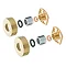 Arezzo Round Easy Fix Bar Shower Fixing Bracket Brushed Brass	 Large Image