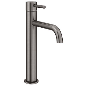 Arezzo Round Gunmetal Grey High Rise Mono Basin Mixer Tap Large Image