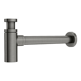 Arezzo Round Gunmetal Grey Modern Basin Bottle Trap Large Image