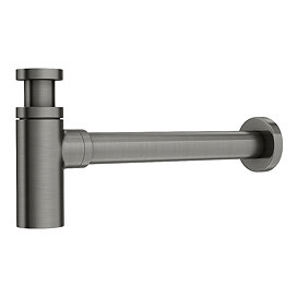 Arezzo Round Gunmetal Grey Modern Basin Bottle Trap Large Image