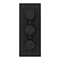 Arezzo Round Matt Black 2 Outlet Shower System (Fixed Shower Head + Bath Spout) Newest Large Image