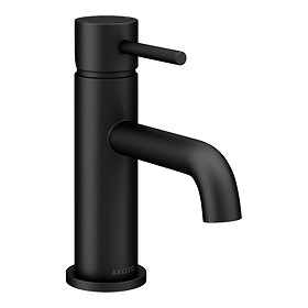 Arezzo Round Matt Black Basin Mono Mixer Tap