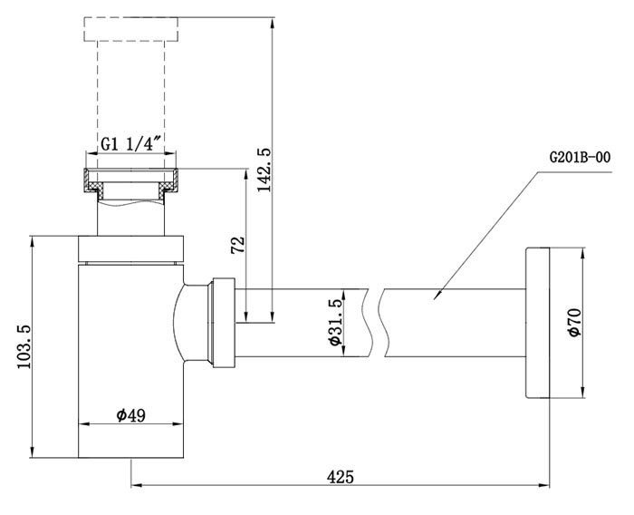 Arezzo Round Matt Black Click Clack Basin Waste + Bottle Trap Pack